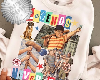 The Sandlot Movie Gift Shirt Heroes Get Remembered Sandlot Baseball, Legends Never Die Shirt, Vintage Movie, Sandlot Great Bambino Fan Tee