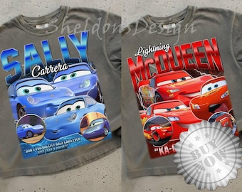 Lightning McQueen & Sally Matching Shirts, Disneyworld Cars Couple Tee, Piston Cup Racing Shirt, His and Hers Disneytrip Outfit