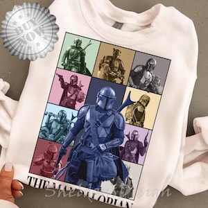 The Mandalorian Eras Style Shirt | The Mandalorian Baby Yoda Shirt | Star Wars Shirt | Star Wars Galaxy's Edge Shirt afbeelding 1