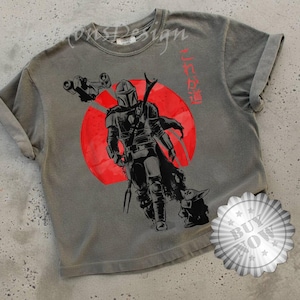 Vintage The Mandalorian Baby Yoda Shirt | Grogu Shirt | Din Djarin Shirt | Mando Galaxy Edge Shirt | Yoda Starwars Shirt Bild 1