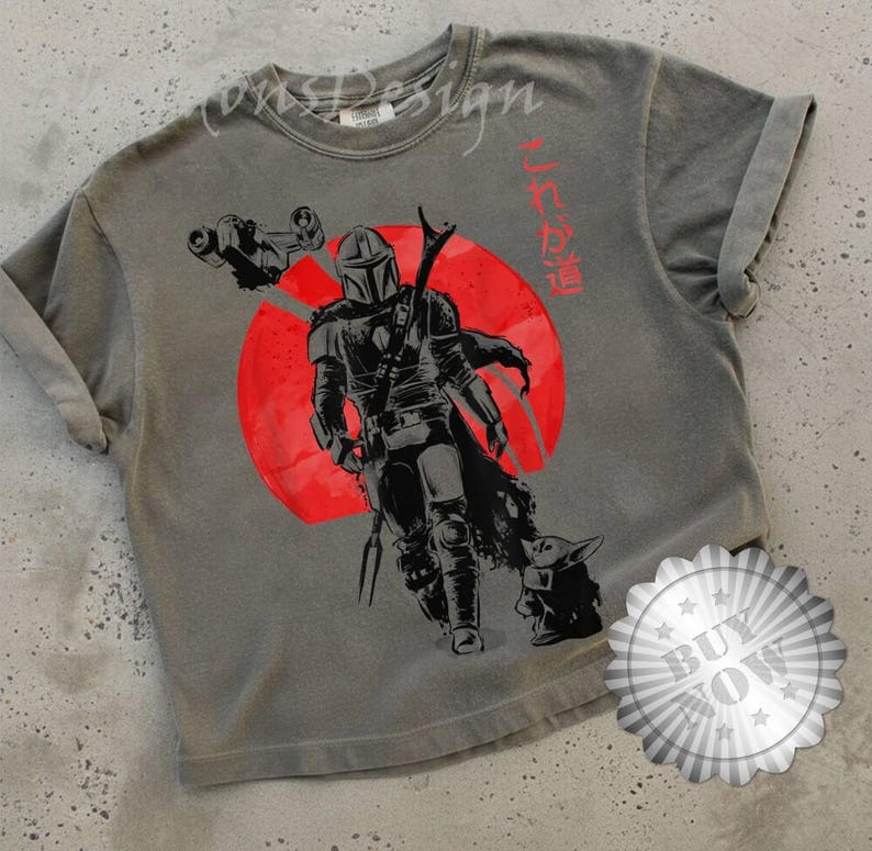 Vintage The Mandalorian Baby Yoda Shirt | Grogu Shirt | Din Djarin Shirt | Mando Galaxy Edge Shirt | Yoda Starwars Shirt Bild 1