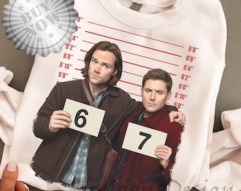 Six Seven Supernatural Winchester Brothers Png, Supernatural Wanted Png, Winchester Brothers Png, Dean Wincehester Sam Winchester Png