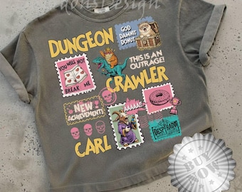 Dungeon Crawler Carl Stamps TShirt, Princess Donut Mongo Tee, This is an OUTRAGE, Dungeon Crawler Carl Goddammit Donut Gold, Bookish Tee