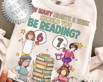 ¿Cuántas noches a la semana deberías leer? 6-7 Png Junie b Jones Profesora Seis Siete 67 Png,Libros infantiles Sudadera navideña Png