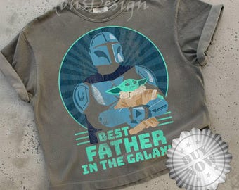 StarWars Baby Yoda The Mandalorian Starwars Shirt | The Mandalorian Best Father In The Galaxy Sweatshirt | Starwars Galaxy Edge Shirt