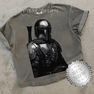 StarWars The Mandalorian Bounty Hunter Shirt, Retro StarWars Shirt, Disneyland Family Matching Shirt, Galaxy's Edge Trip, WDW Bild 1