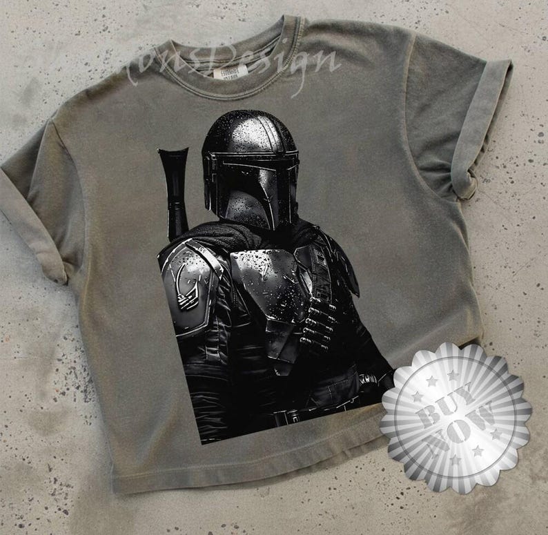 StarWars The Mandalorian Bounty Hunter Shirt, Retro StarWars Shirt, Disneyland Family Matching Shirt, Galaxy's Edge Trip, WDW Bild 1
