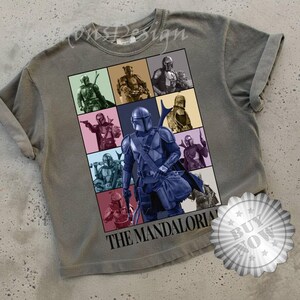 The Mandalorian Eras Style Shirt | The Mandalorian Baby Yoda Shirt | Star Wars Shirt | Star Wars Galaxy's Edge Shirt afbeelding 2