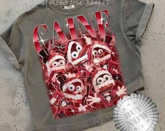 Camiseta pirata de Caine The Amazing Digital Circus, sudadera con personajes de TADC, regalo para fans del circo, regalo de cumpleaños de anime para niño o niña fan.