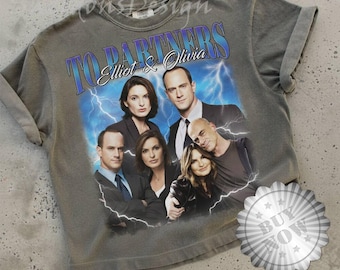 Vintage To Partners Olivia Benson Elliot Stabler Shirt, Homage Olivia And Elliot Shirt, Law & Order Movie Shirt