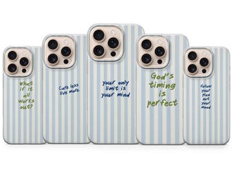 Motivational Quote Phone Case, Minimal Aesthetic Phone Cover for iPhone 17 Pro Max, 16e, 15, 14, 13 & Samsung S25 Ultra, S24 FE, A56, A16
