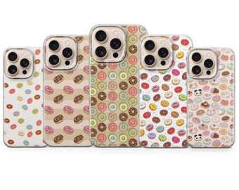 Donut Phone Case , Aesthetic Donut Phone Cover for iPhone 17 Pro Max, 16e, 15, 14, 13 & Samsung S25 Ultra, S24 FE, A56, A16, Pixel 10