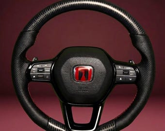 Volante de fibra de carbono compatible con Honda Civic 2022–2025 (11.ª generación) – Repuesto