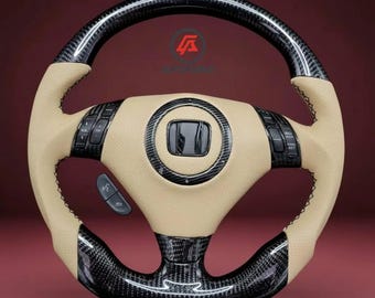 Volante de fibra de carbono compatible con Honda Accord CL7 CL9 / Acura (2004–2008) – Repuesto