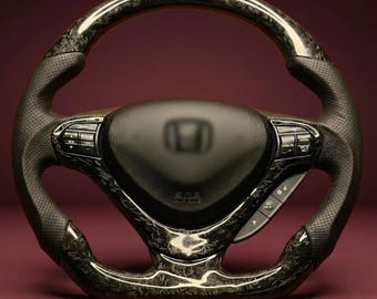 Forged Carbon Fiber Steering Wheel Compatible with Honda Accord 2013–2014 – Aftermarket