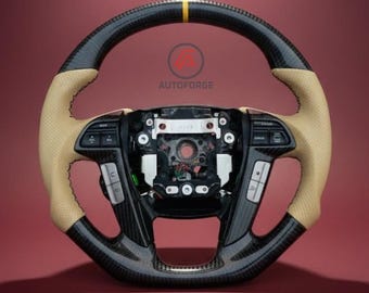 Volante de fibra de carbono auténtica compatible con Honda Accord (2008–2012) – Repuesto