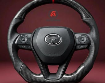 Carbon Fiber Steering Wheel Compatible with Toyota Camry, Corolla & Avalon (2019–2022) – Aftermarket