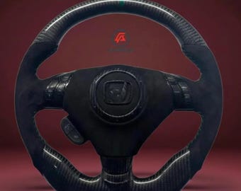 Carbon Fiber Flat Bottom Steering Wheel Compatible with Accord CL7 CL9 2004–2008 Aftermarket