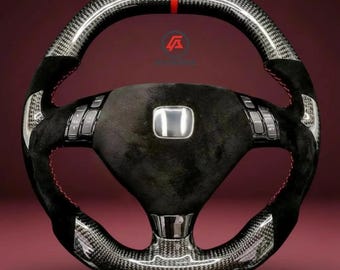 Carbon Fiber Steering Wheel Compatible with Honda Accord CL7 CL9 Acura TSX 2004-2008 Aftermarket