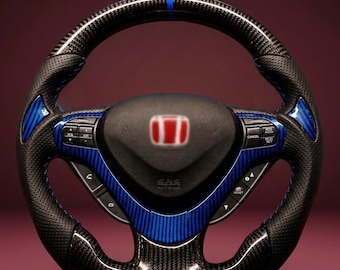 Carbon Fiber Steering Wheel Compatible with Acura TSX 2009–2012 – Aftermarket