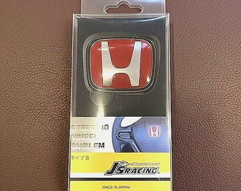 Emblema Honda rojo para volante, insignia deportiva Civic Accord