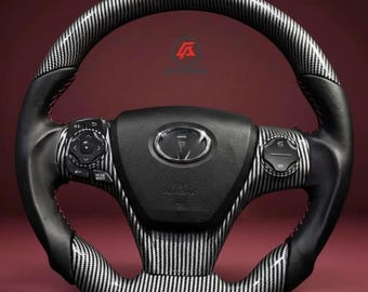 Carbon Fiber Steering Wheel Compatible with Toyota Camry (2012–2017) – Aftermarket