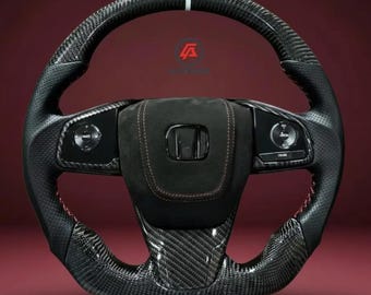 Carbon Fiber Steering Wheel Compatible with Honda Civic 10th Gen (2016–2021) – Aftermarket