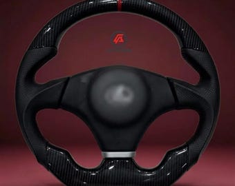 Volante de fibra de carbono con costuras rojas – Mejora de posventa para Lexus SC/IS