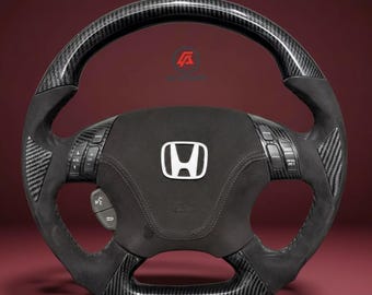 Volante de fibra de carbono para Honda Accord Odyssey Civic ES (2001-2008)
