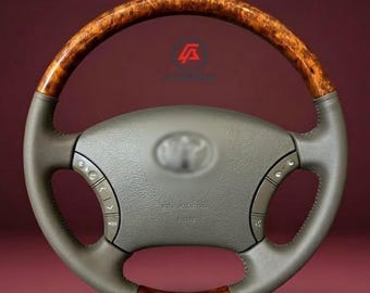 Volante multimedia con acabado de madera compatible con Land Cruiser Serie 100 y Lexus LX470 – Repuesto