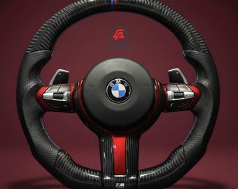 Volante deportivo BMW de cuero Napa y fibra de carbono - Estilo M (sin calefacción)