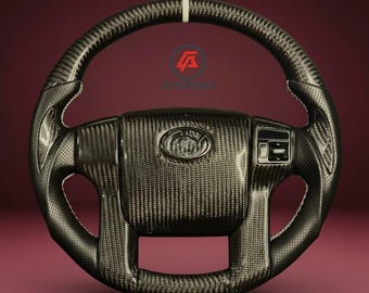 Real Carbon Fiber Steering Wheel Compatible with Toyota 4Runner (2009–2021) – Aftermarket