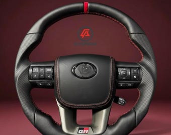 Volante deportivo de cuero compatible con Toyota Hilux Revo y Fortuner (2015–2022) – Repuesto
