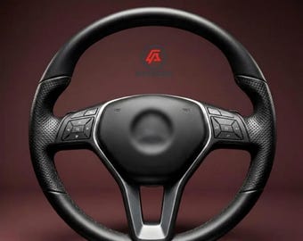 Volante de cuero perforado compatible con Benz W204 W212 W176 – Repuesto