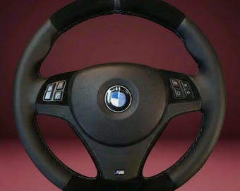 Suede Steering Wheel Compatible with BMW E90 E92 E82 – Aftermarket