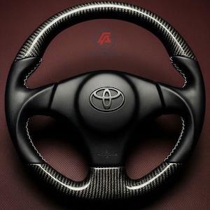 TOYOTA Supra MK4 1993–1998 Real Carbon Fiber Lenkrad Weiß genäht