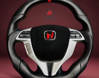 Volante personalizado compatible con Honda Accord 2008–2012 de 8.ª generación – Repuesto