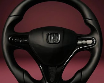 Sports Leather Steering Wheel Compatible with Honda Civic FD2/FDN 2006–2011 – Aftermarket