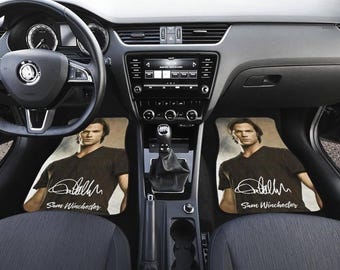 Alfombrillas para coche de Sam Winchester, regalo para fans de la serie Supernatural, diseño exclusivo de Sam Winchester, accesorios personalizados para coche, alfombrillas únicas de la serie.