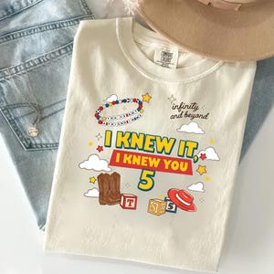 Comfort Colors I Knew It, I Knew You TSwift Shirt, You've Got A Friend In Me Toy Story 5 Shirt,Disneyland Pixar Toy Story 5,TSwift Music Tee image 4