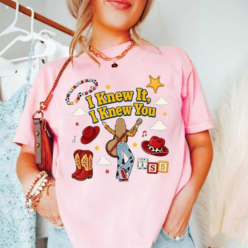 Toy Story 5 Comfort Colors Shirt, I Knew It, I Knew You Shirt, It's A Tay Story, Disneyland Toy Story Birthday Shirt, Music Tee image 4
