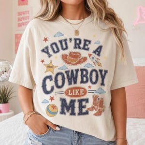 Chemise Vous êtes un cow-boy comme moi, t-shirt vintage Toy Story 5, chemise rétro Toy Story 5 t-shirt Western Country, chemise de vacances en famille image 1
