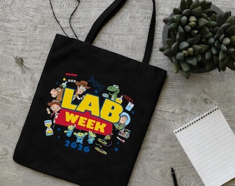 Disneyland Toy Story Lab Week 2026 Tote Bag, Buzz Lightyear Woody Lab Story Shoulder Bag, Lab Team, Lab Assistant Tote Bage