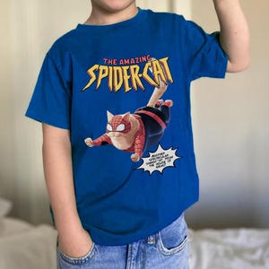 Comfort Colors Vintage 90s Spidercat-Punk Retro Comic Shirt, Retro The Amazing Spider Man Shirt, Spiderman Fan Gift, Spidery Shirt for Fan image 1