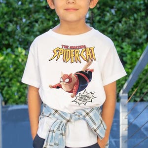 Comfort Colors Vintage 90s Spidercat-Punk Retro Comic Shirt, Retro The Amazing Spider Man Shirt, Spiderman Fan Gift, Spidery Shirt for Fan image 2