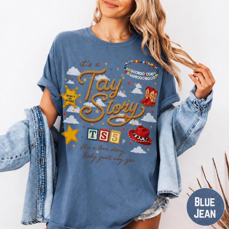 It's a Tay Story Shirt, TS 5 Shirt, I Knew It I Knew You Swift Shirt, It's a Love Story Baby Just Say Yes Shirt, Toy Story 5 Tee image 1