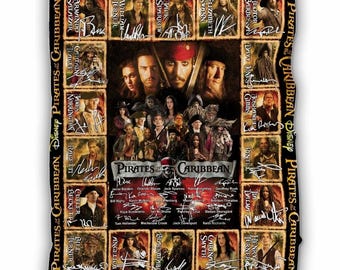 Jack Sparrow Pirates Of The Caribbean Fleece Blanket, Disneyland Captain Jack Sparrow Blanket, Pirates Movie, Christmas Party Gifts Blanket