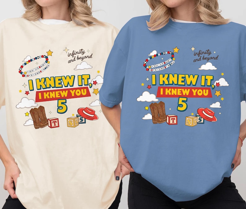 Comfort Colors I Knew It, I Knew You TSwift Shirt, You've Got A Friend In Me Toy Story 5 Shirt,Disneyland Pixar Toy Story 5,TSwift Music Tee image 1