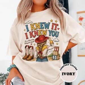 I Knew It I Knew You Tee, Cowboy Like Me Shirt, Vintage Western Jessi Toy Story 5, Retro Cowgirl Graphic Gift For Music Fan, Toy Story Lover image 2