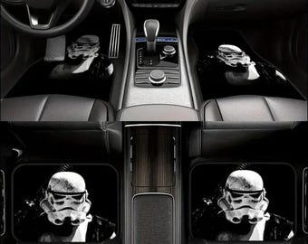 Alfombrillas para coche de Stormtrooper de Star Wars (4 unidades), interior de coche de primera calidad, regalo para vehículos de ciencia ficción, decoración personalizada para coche.